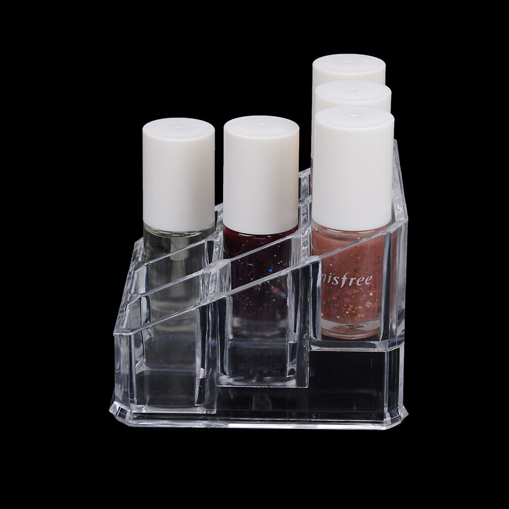 9 Holes Acrylic Cosmetic Organizer Makeup Drawer Holder Clear Storage JR .l8