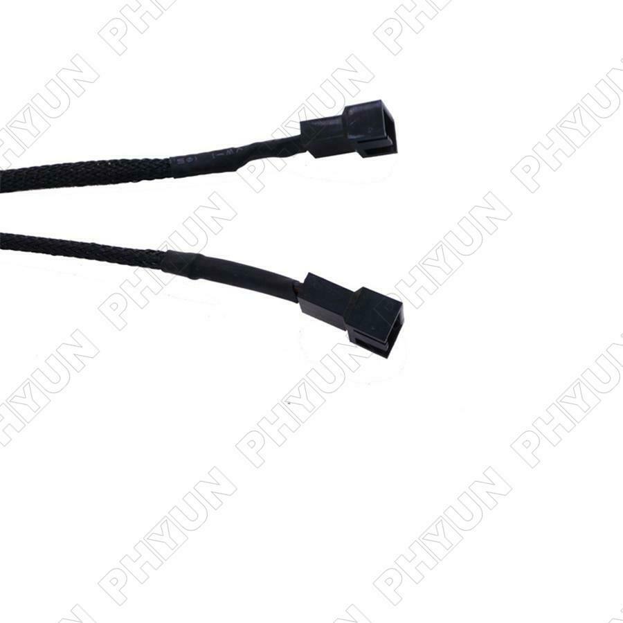 10 Pack 4-Pin PWM to Dual PWM Sleeved Computer Case Fan Power Y-Splitter Cable