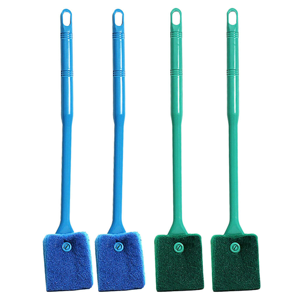 4-Pieces 40cm Fish Tank Aquarium Glass Cleaner Cleaning Brush Algae Scrapper