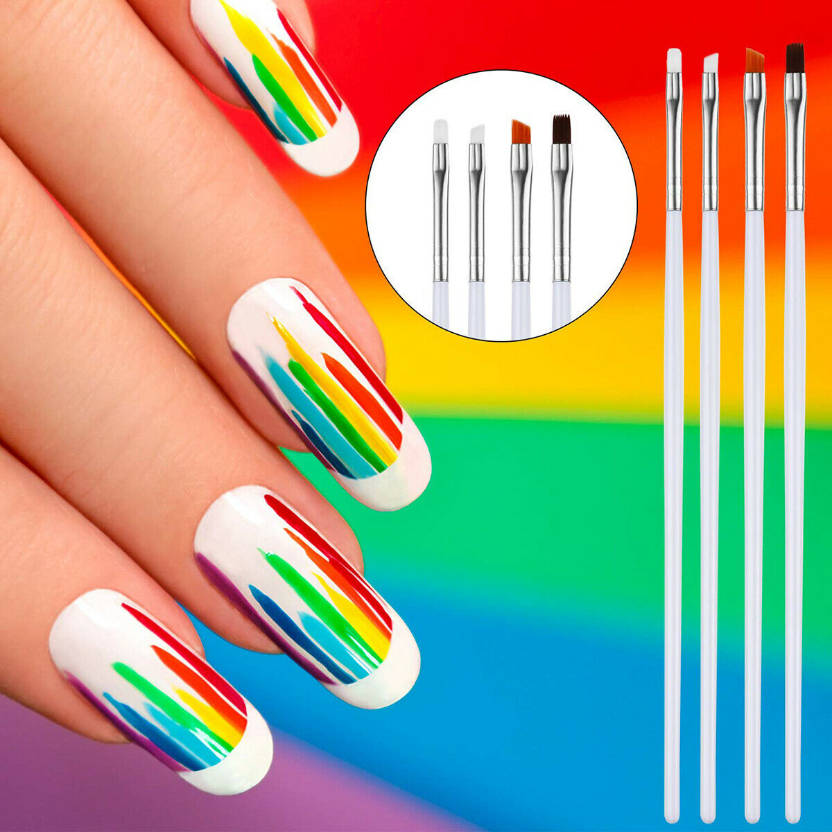 20X UV Gel Nail Art Design Set Dotting Painting Drawing Polish Brush Pen Tools