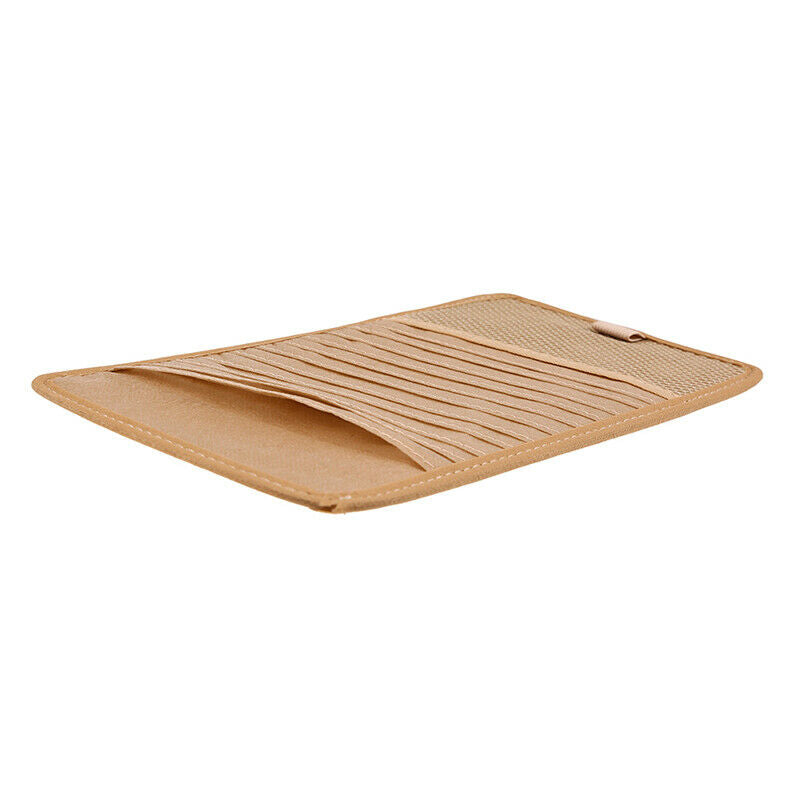 Sun Visor CD Organiser Storage Wallet Sleeve Holder Car Accessories Beige