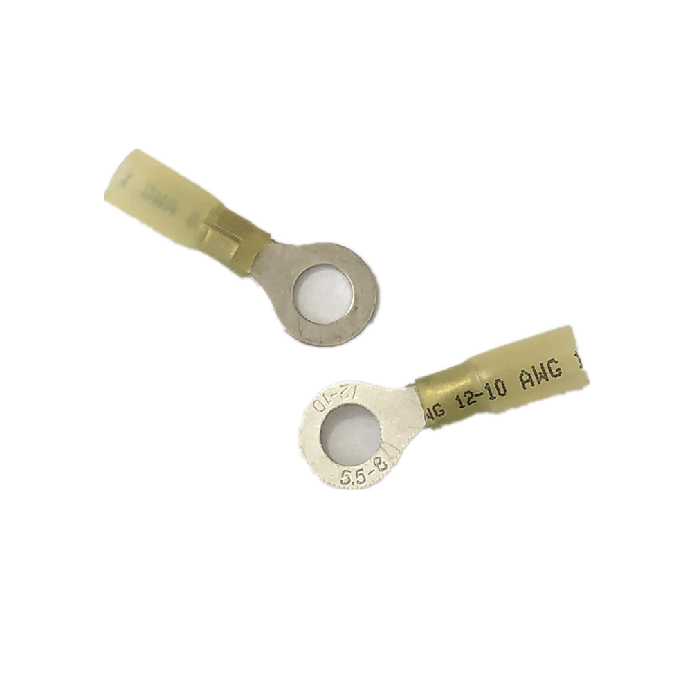 500x Yellow AWG12-10RV5.5-8 Ring Heat shrink Electrical connector crimp terminal