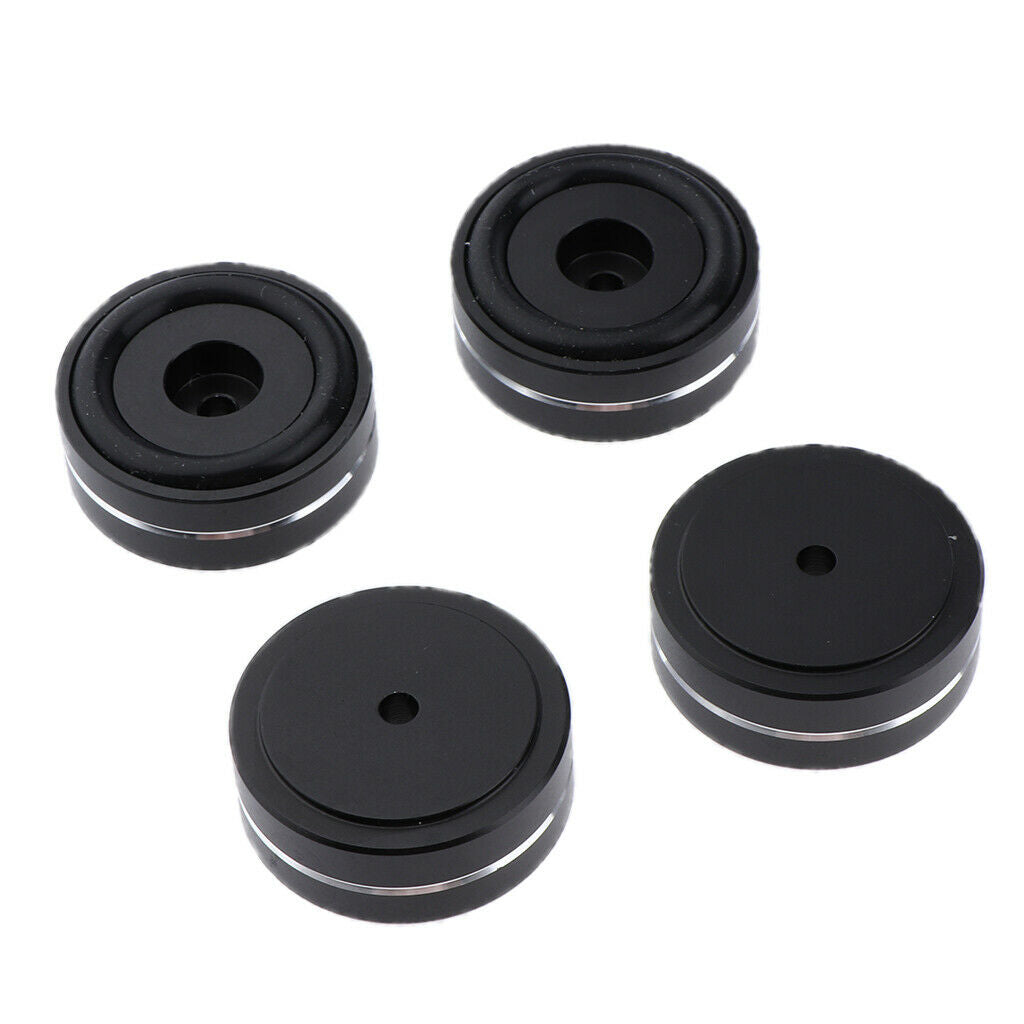 4x 40*15mm Aluminum Isolation Feet Pad Stand Base For CD Turntable Radio AMP