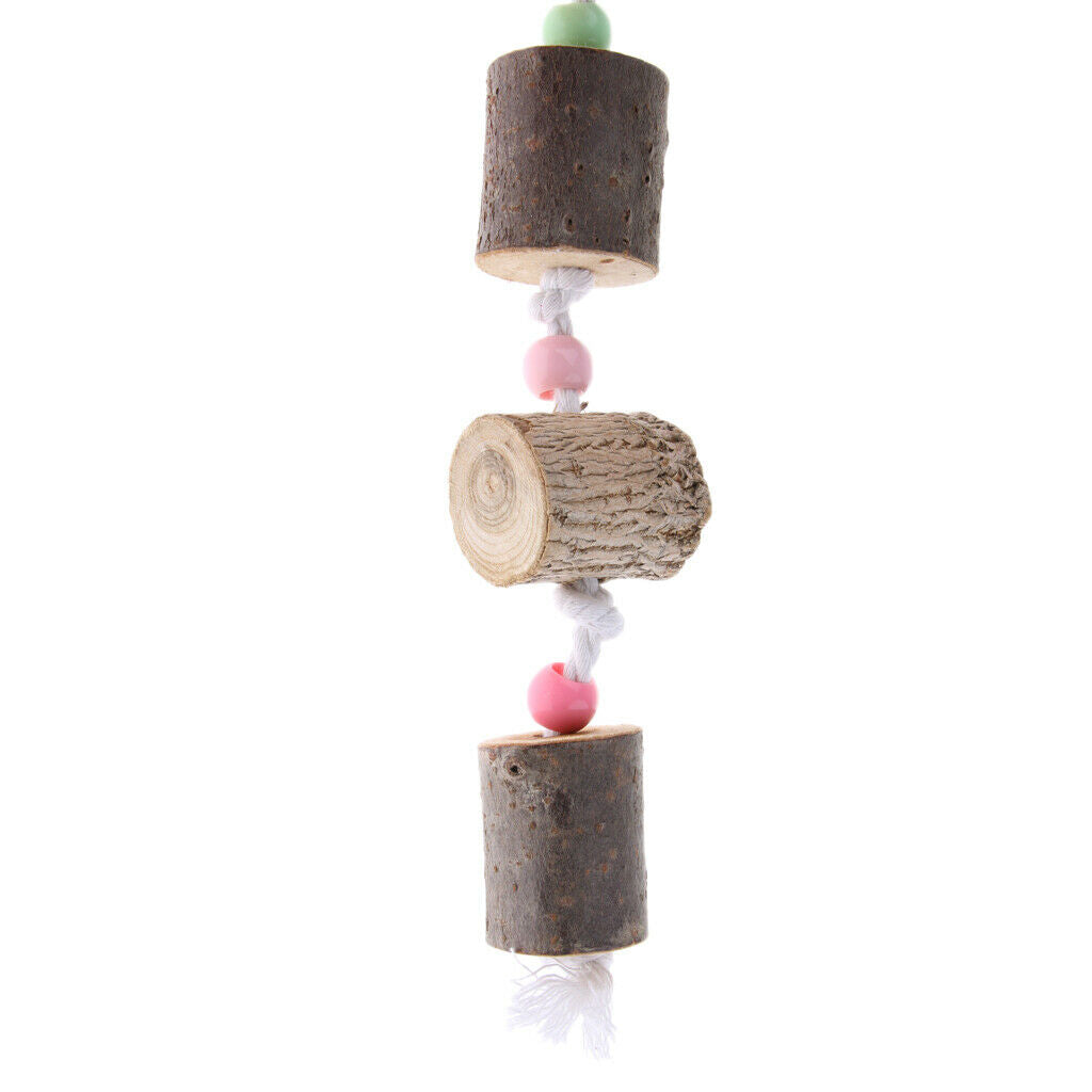 Natural Colorful Wooden Block Bird Chewing Toys For Large and Medium Parrots