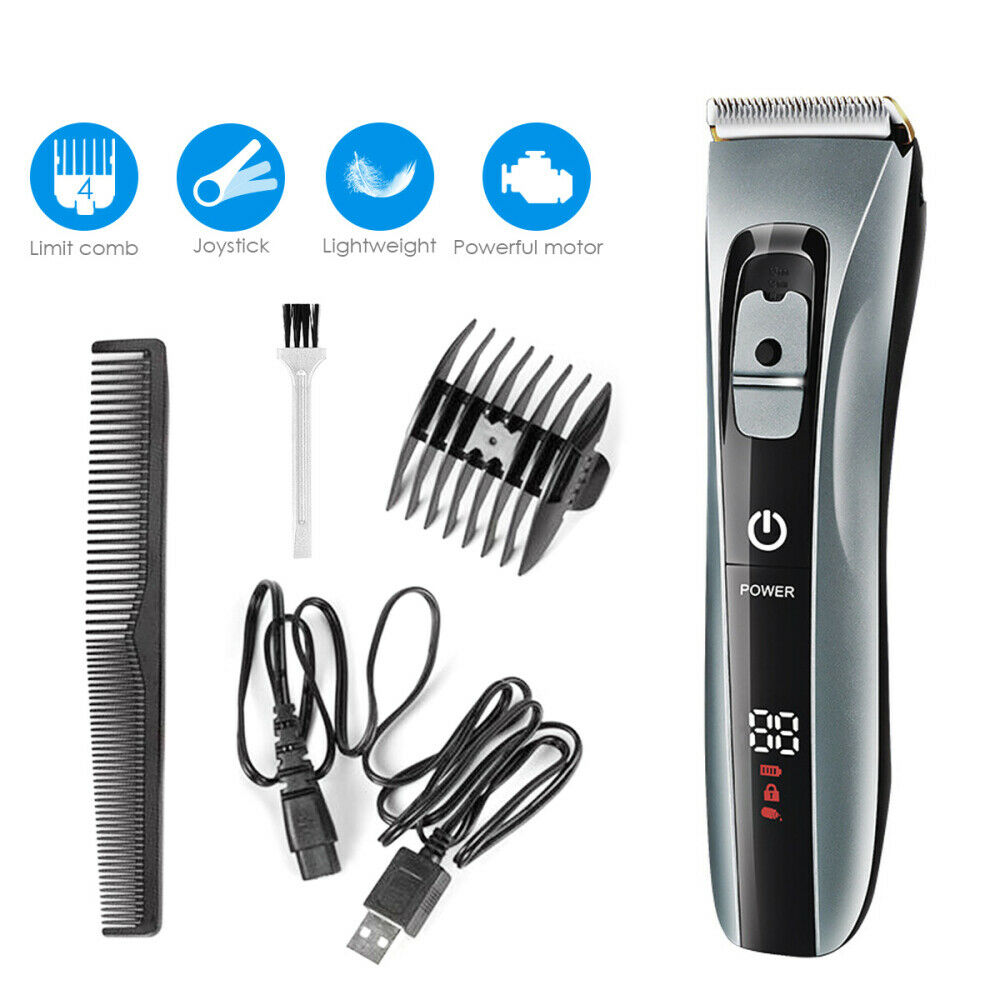 Pro Hair Trimmer Shaving Machine Beard Cutting Cordless IPX7 Waterproof Clipper