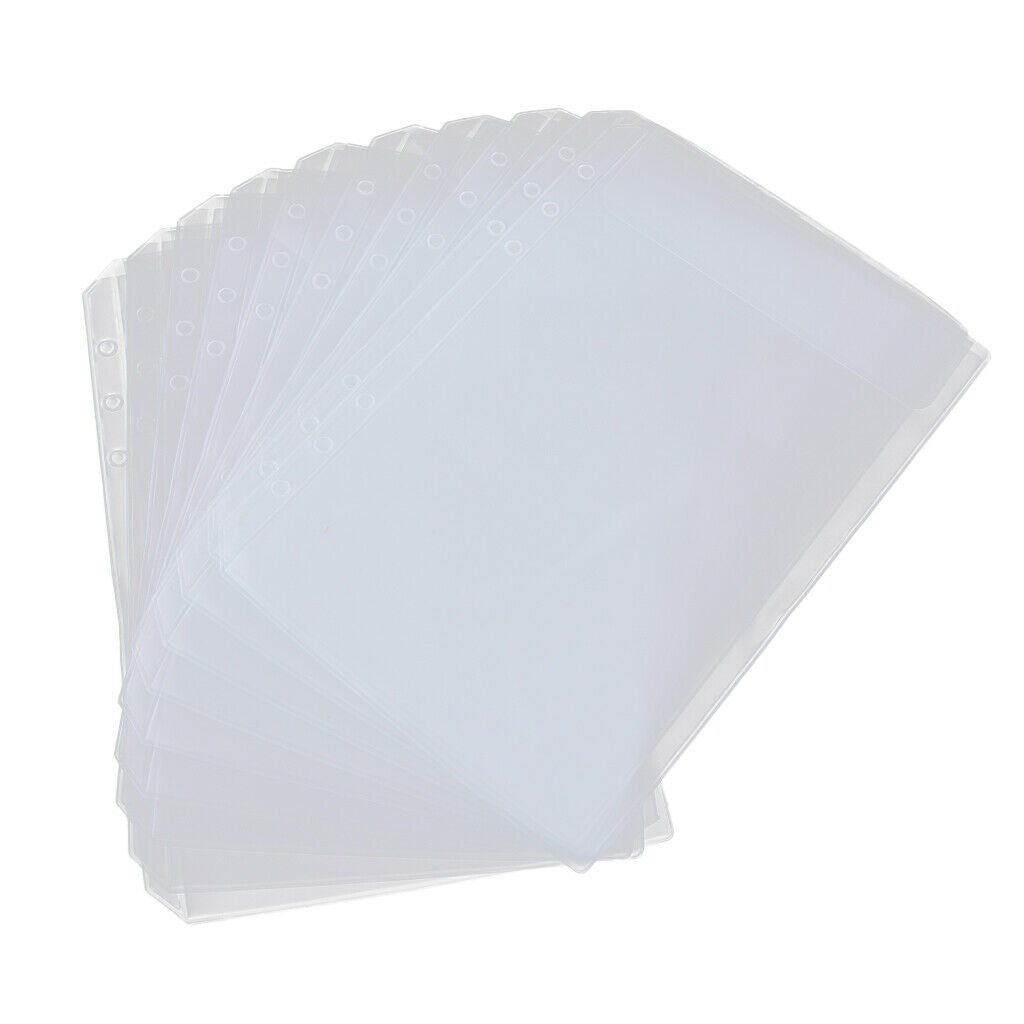20x Binder Pocket 6 Holes Notebook Binder Loose Leaf Bag Collection Bags A5