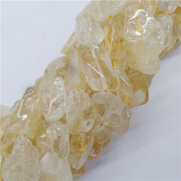 1 Strand 22x8mm Natural Yellow Crystal Freeform Loose Beads DIY 15.5inch HH9116