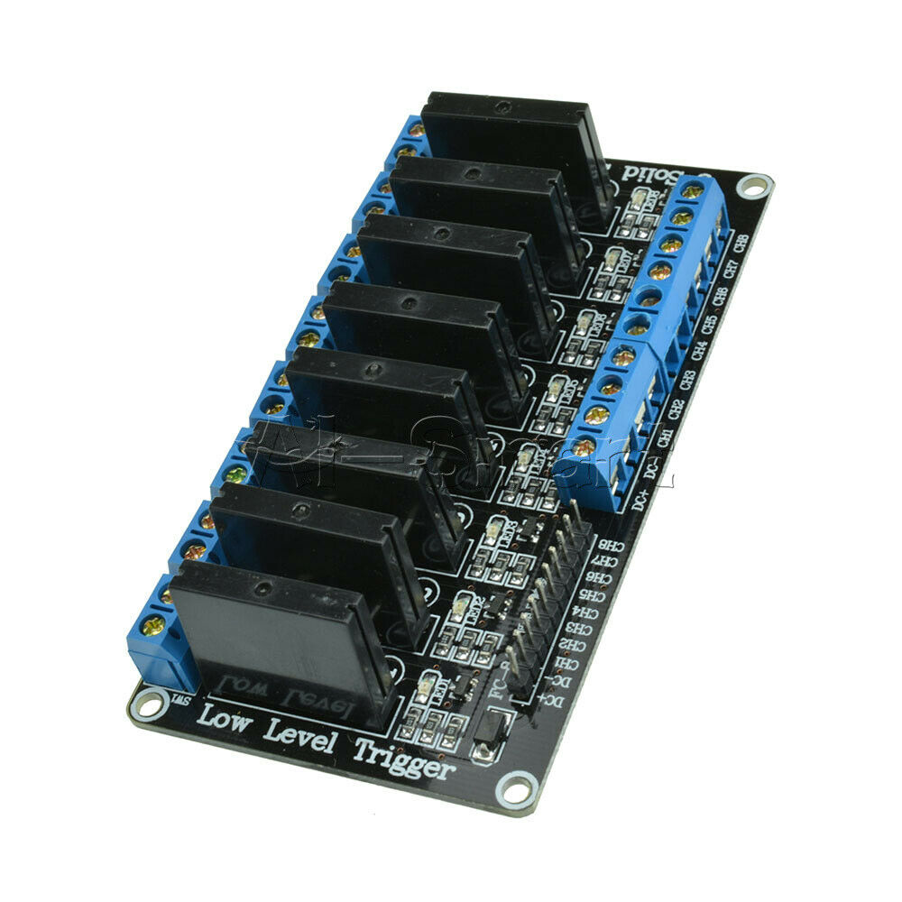 8 Channels Low Level Trigger Arduino Solid State Relay Module 250V 2A 5V + Fuse
