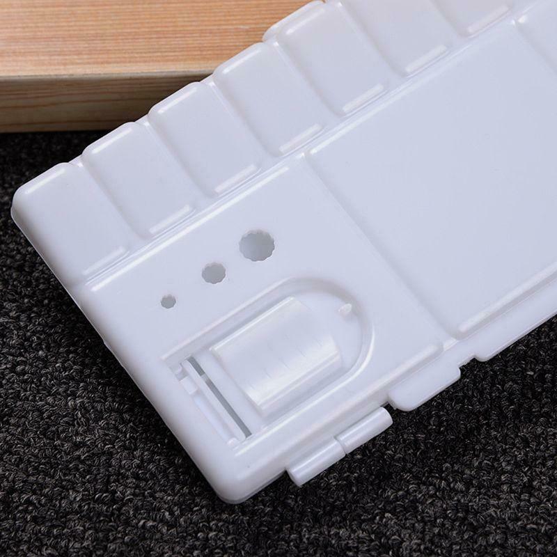 White Plastic Paint Palette Box Watercolor Tray With 25 Grids Flip Cap Folding