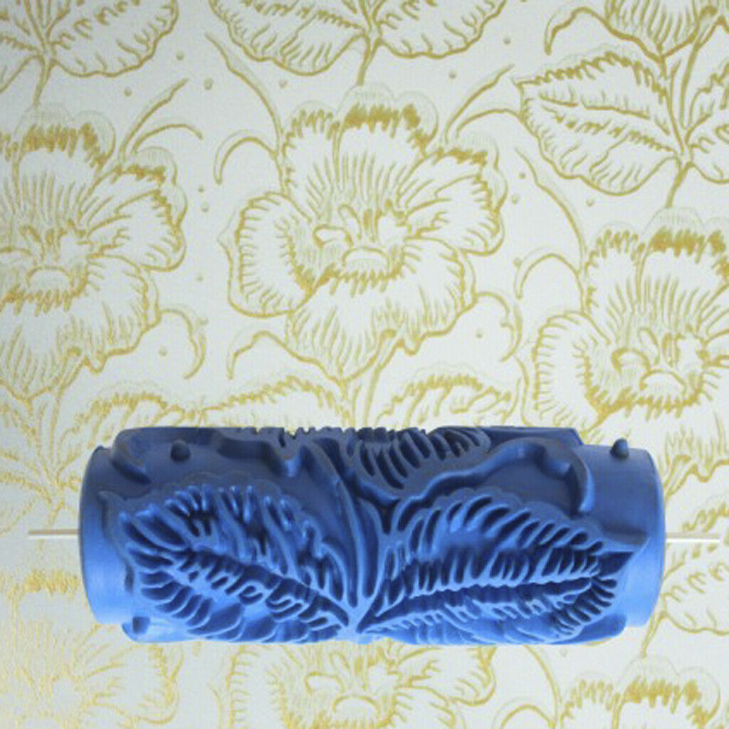 15cm Paint Roller DIY Wall Painting Embossed Pattern Paint Tool Decor Blue
