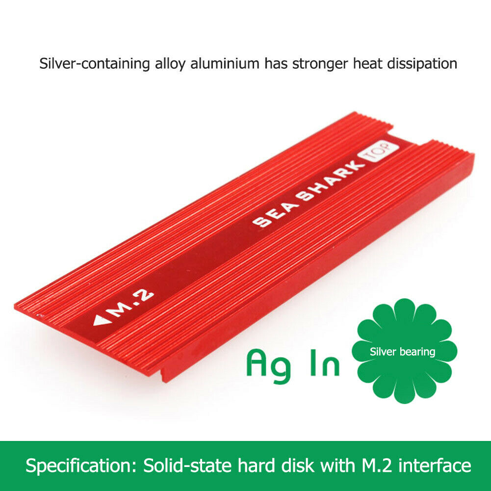 M.2 NGFF/NVMe SSD Cooler Heatsink Aluminum Alloy HDD Thermal Cooling Pad @