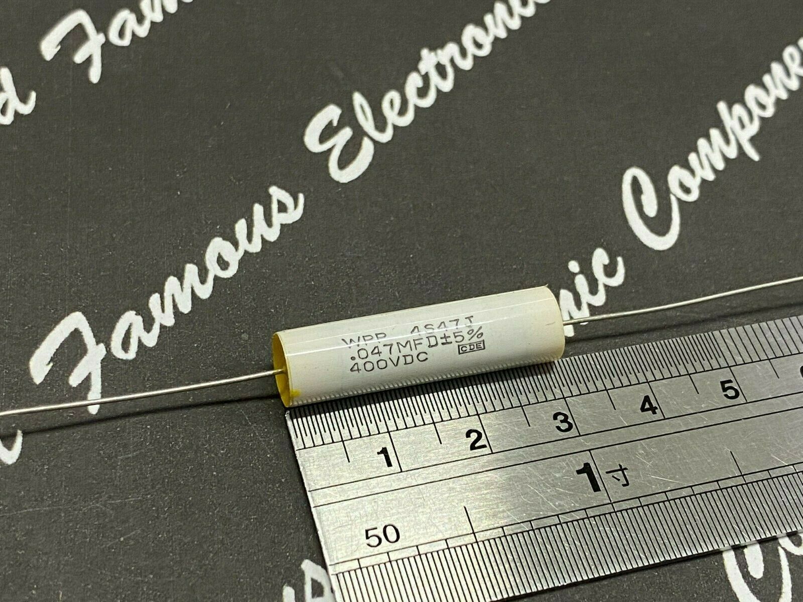 2pcs - Cornell Dubilier (CDE) WPP 0.047uF 400V 5% WPP4S47J Axial Film Capacitor