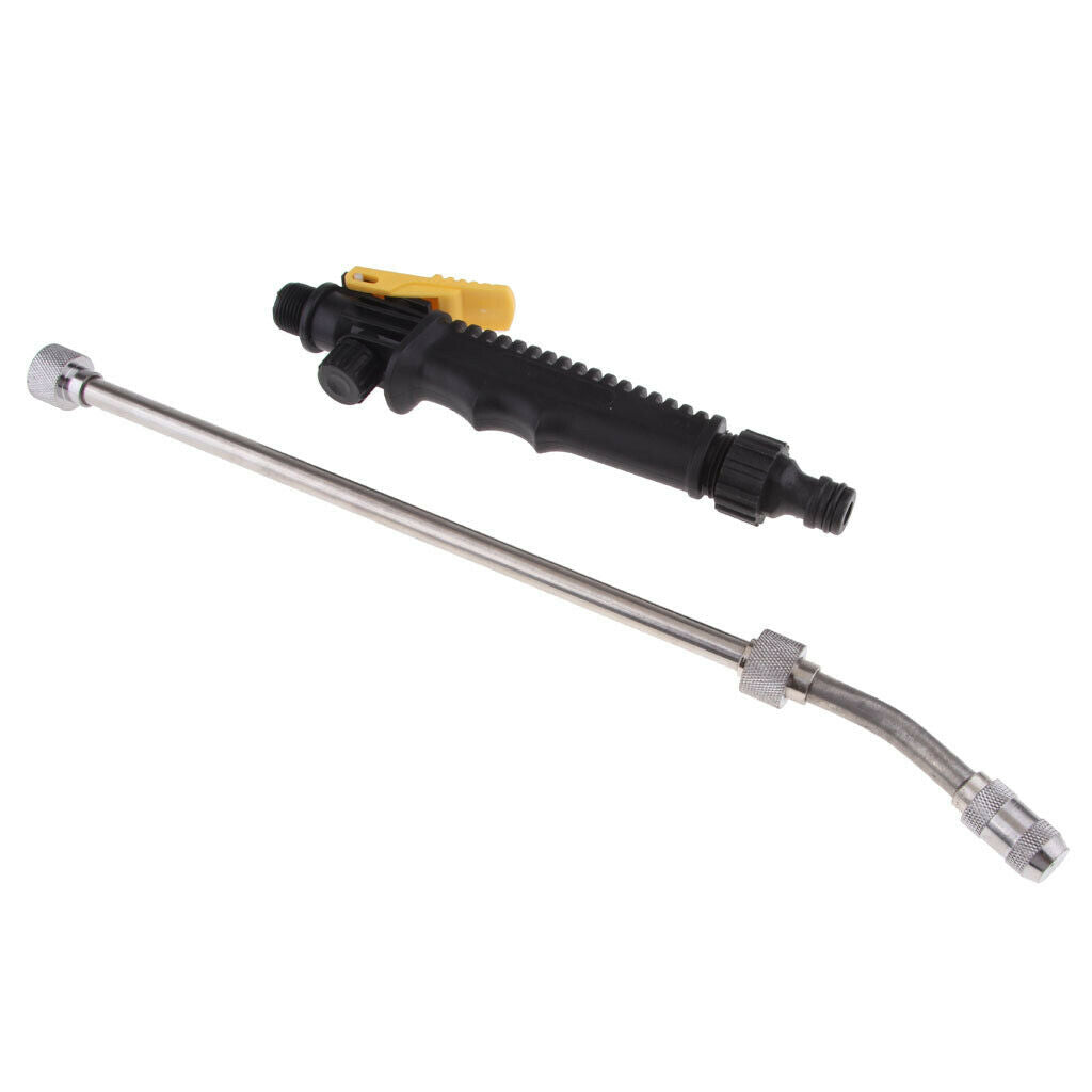 Stainless Steel Long Pressure Washer Wand Jet/ Fan Nozzle Sprayer Tool 58cm