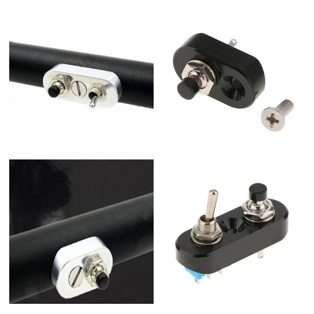 2 x CNC Mini Motorbike Handlebar Stop Start Kill Lever Dual + Single Switch