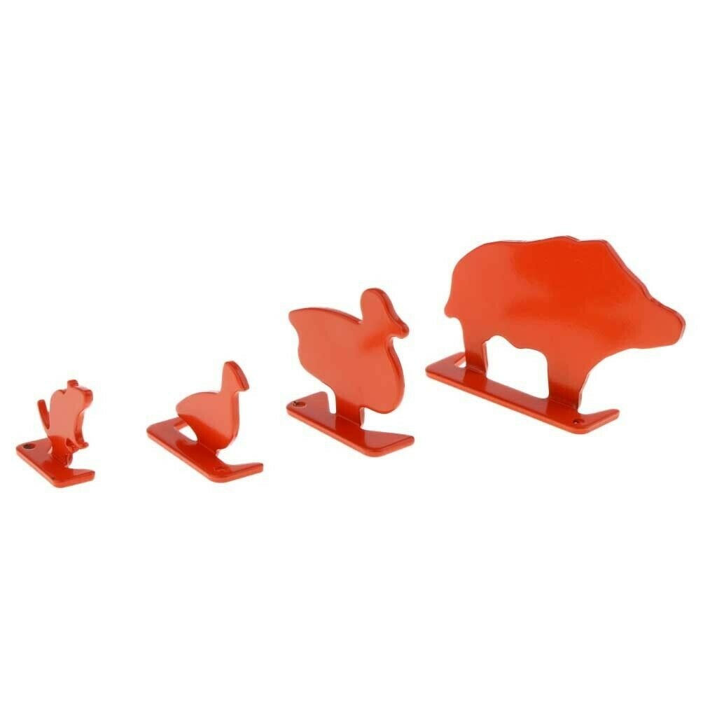 4pcs Carbon Steel Mini Animal Silhouette Target Shooting Practice Targets