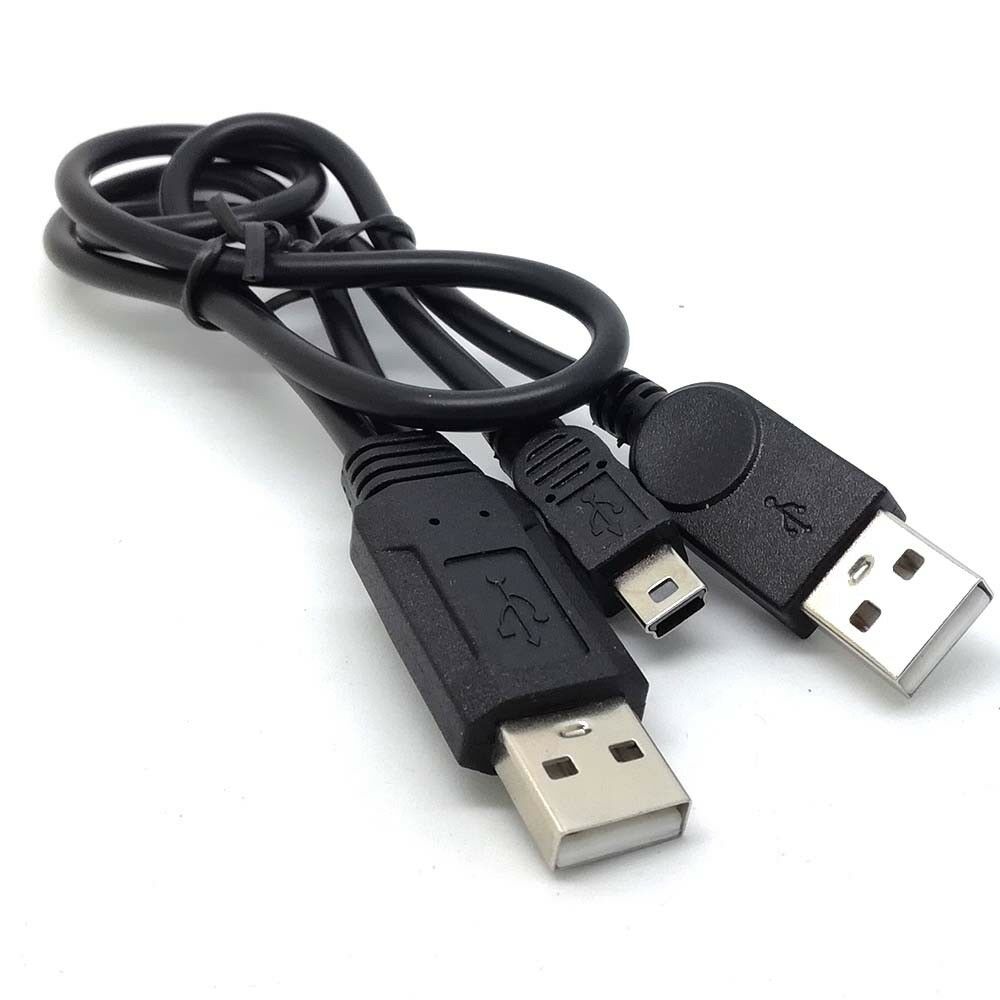 10pcs USB 2.0 A male to A Male+Mini 5pin Male sync Power Y Cable HDD Hard Drive