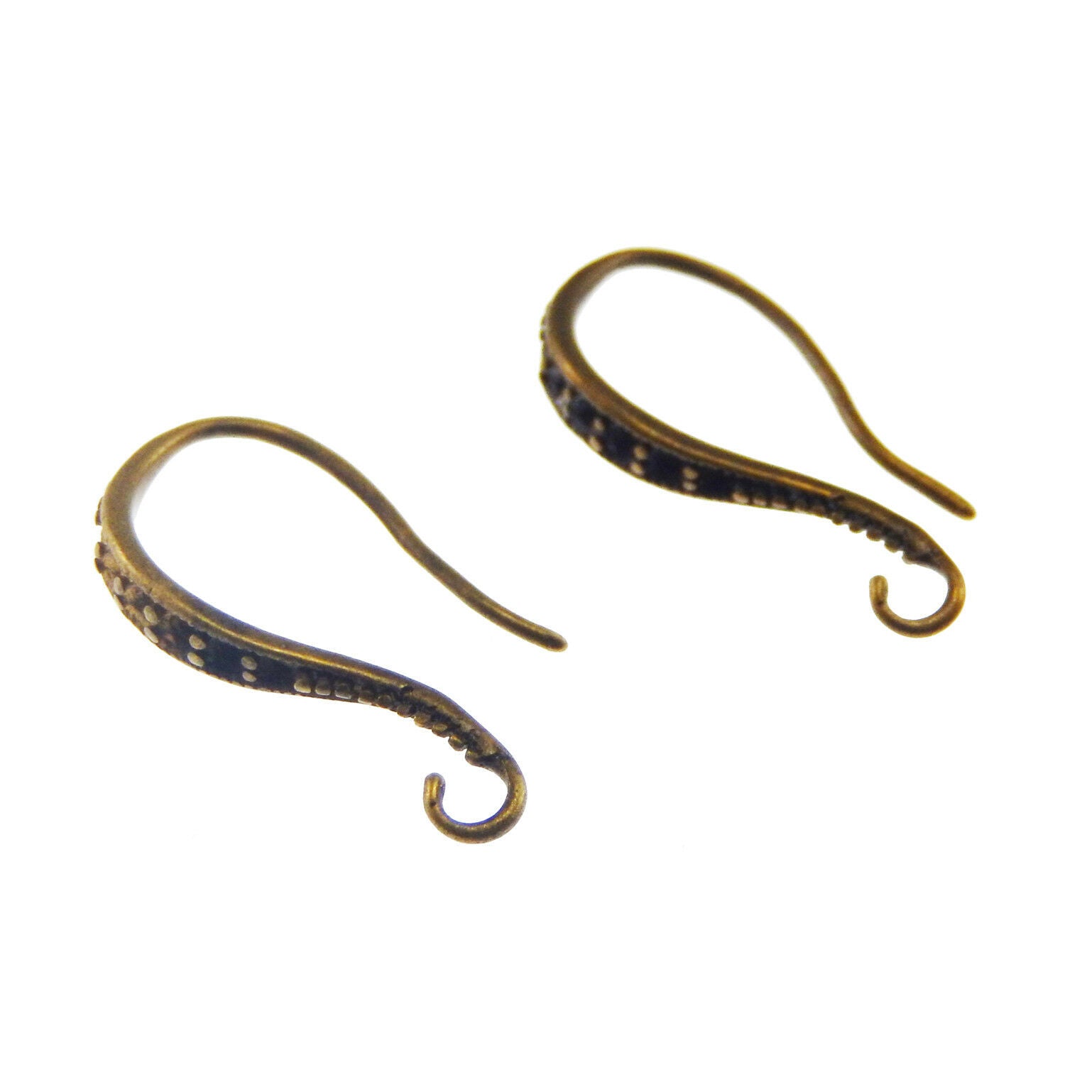 10 pcs Retro Bronzed French Ear Wires Brass Earring Hooks DIY Jewelry Making