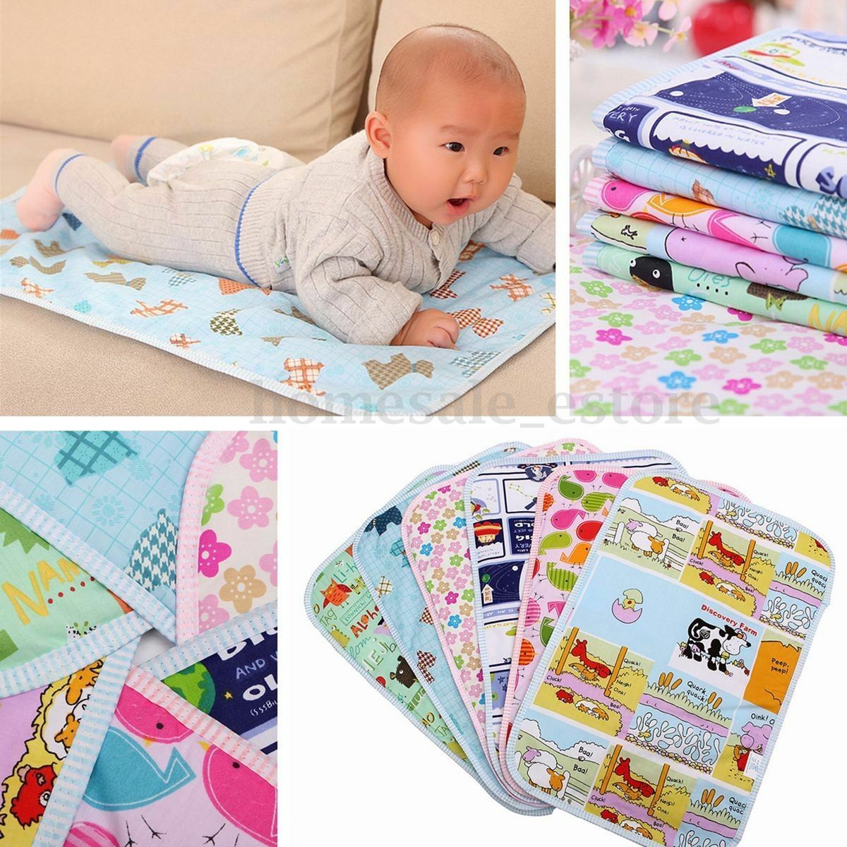 Waterproof Changing Diaper Pad Cotton Washable Infant Baby Urine Mat Napp.l8