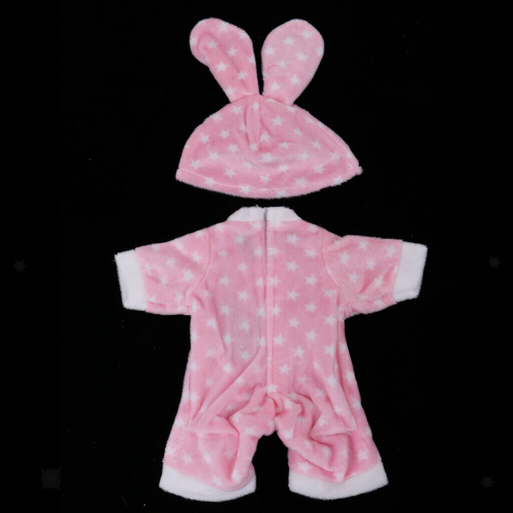 Stylish soft flannel round collar jumpsuit rabbit hat suit for Mellchan
