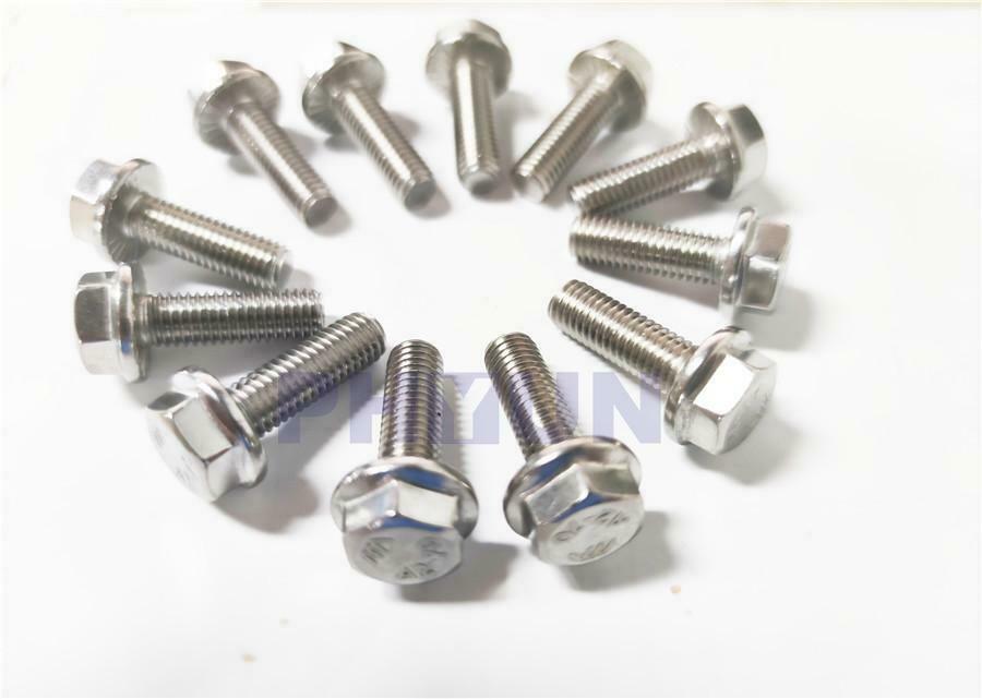 12x Stainless Steel Exhaust Manifold Screw&Washers For GM V8 LS1 LS2 LS3 LS6 LS7
