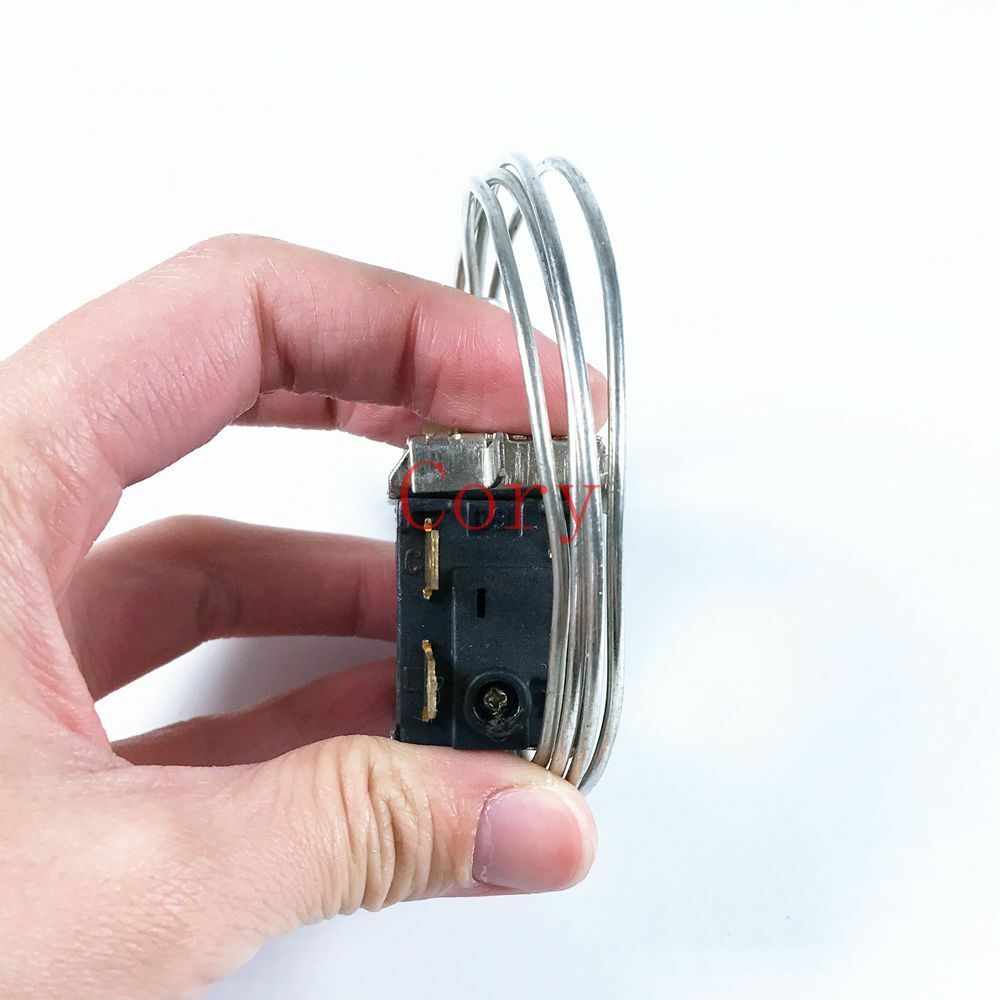 1pcs Refrigerator Thermostat AC 220-250V 5(4)A 50/60Hz 2 pins w 60cm Metal Cord