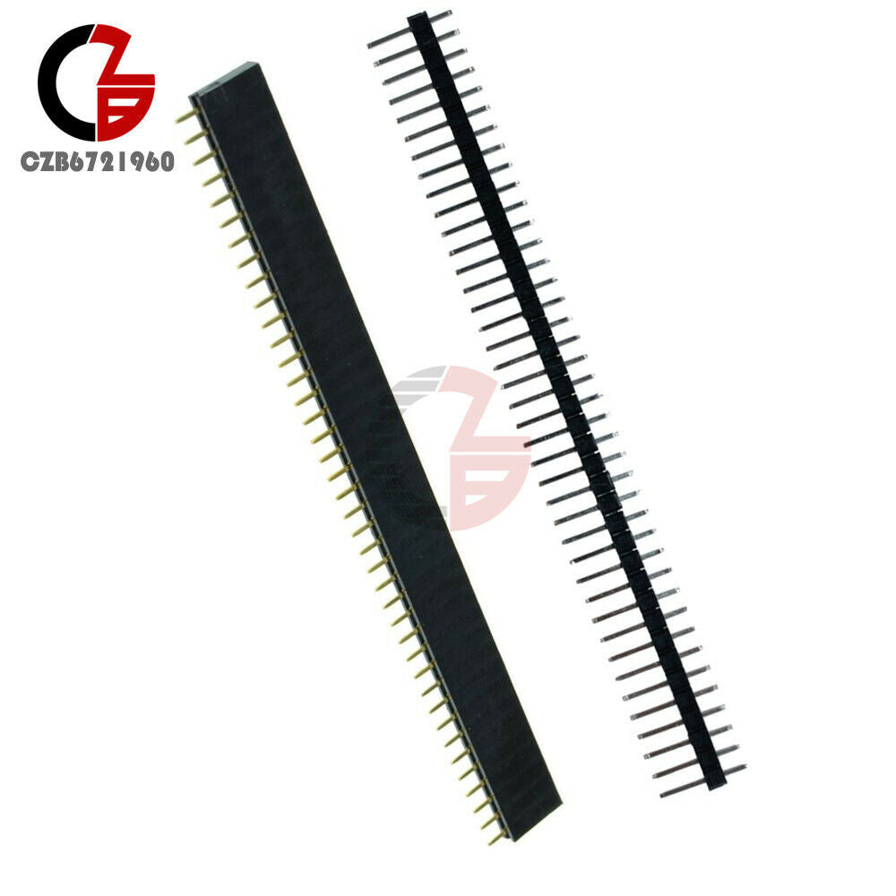 10PCS 5Pairs 2.54mm 40pin Male&Female Header Socket Row Strip PCB Connector Cool