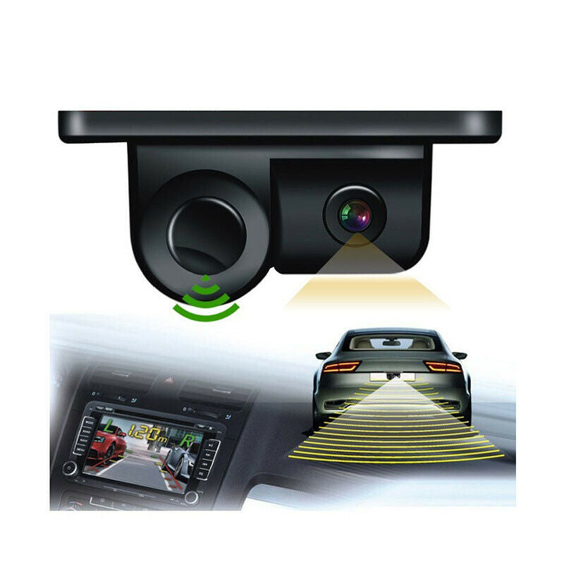 2in1 420TVL Car Parking Reverse Sensor Radar Rearview Backup Night Vision Camera
