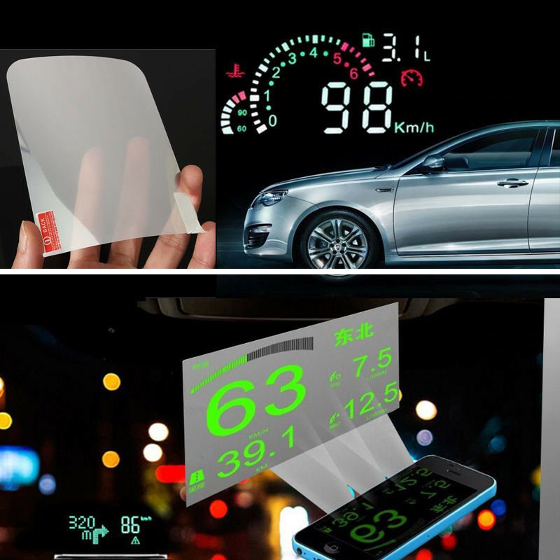 Universal Transparent Head Up Display HUD PET Protective Film Reflective Screen