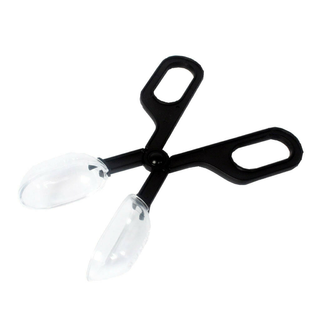 ABS Straight Nippers Tweezers Feeding Tongs with Holder Bowl for Reptile Snakes