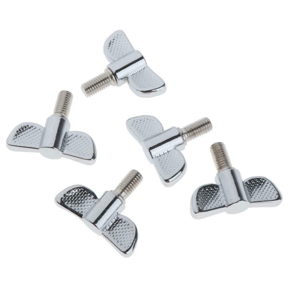 5Pcs 8mm Cymbal Stand Wing Nut for Practice Stage Performance M8x15mm