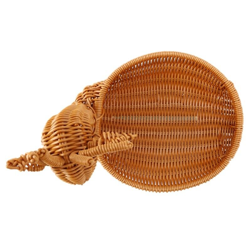 Rattan Woven Fruit Basket, Imitation Deer Bread Basket Fruit Bowls Tray VegetaX4