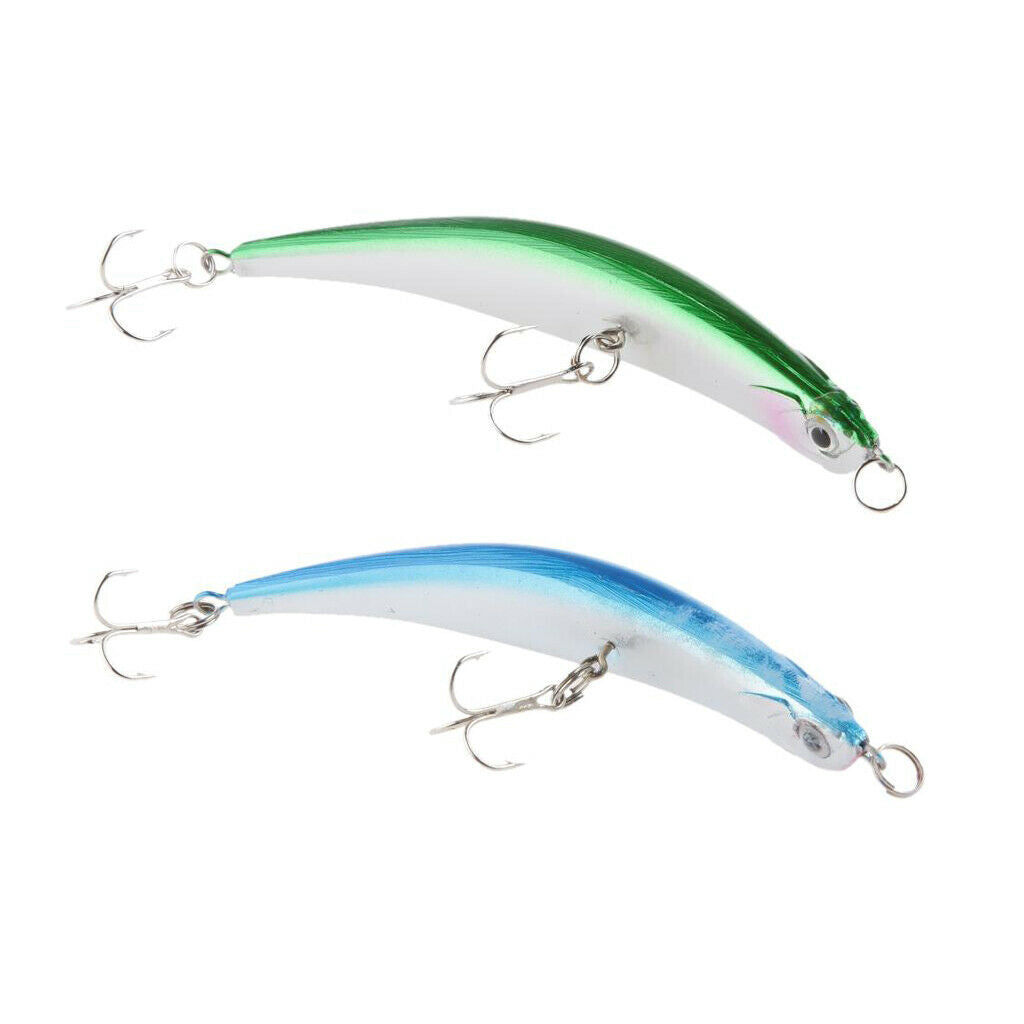 2pcs/lot Soft Plastic Fishing Lures Fishing Baits 11 cm/4.3 inch Green / Blue