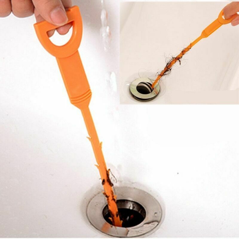 Reusable Drain Unblocker Cleaning Tool Sink Hair Remover Cleaner Stick Kitchen