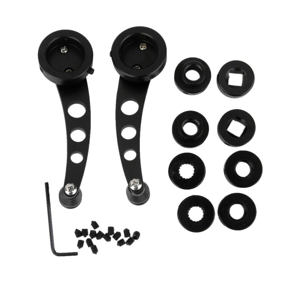 Universal Car Window Roller Kit Crank Glass Handle Aluminum Black