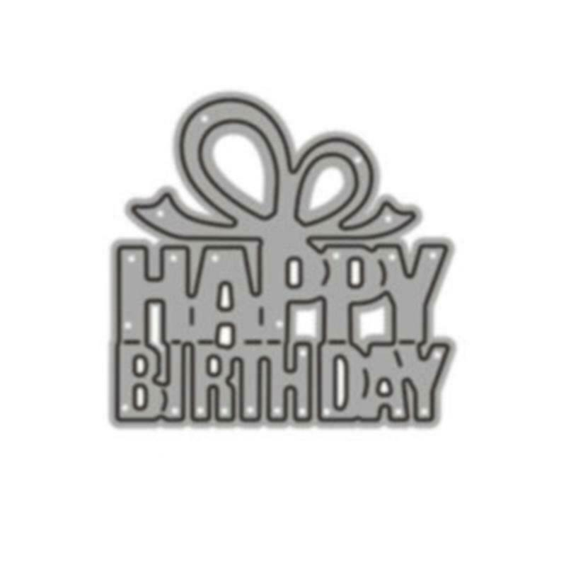 Happy Birthday Letters Cutting Die DIY Photo Album Cards Making Decorative Die