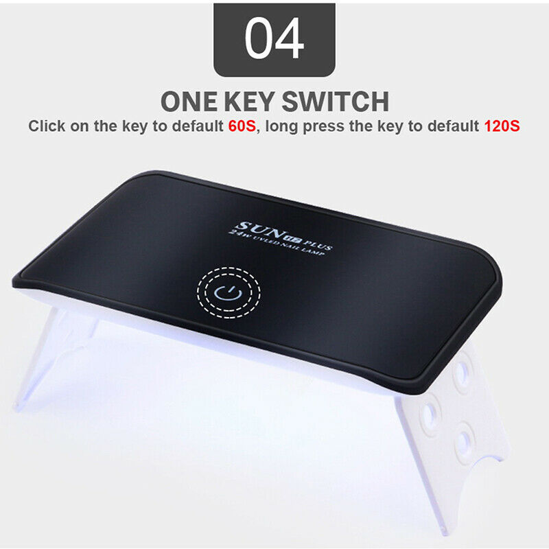 24W Nail Dryer LED UV Lamp Micro USB Gel Varnish Curing Machine For Home UseBDA