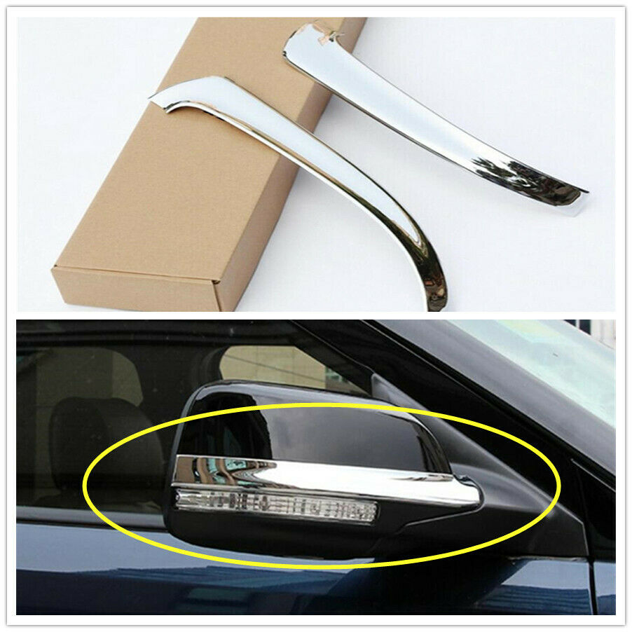 2x For Ford Explorer 2011-2019 ABS Chrome Side Rearview Mirror Strip Cover Trims