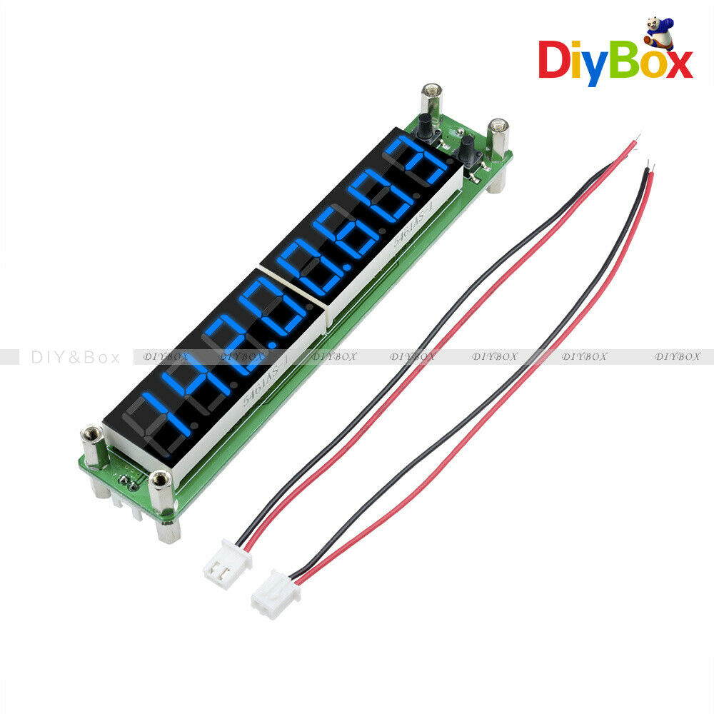 Blue RF Signal Frequency Counter 0.1-60MHz 20MHz ~ 2.4GHz Cymometer Tester