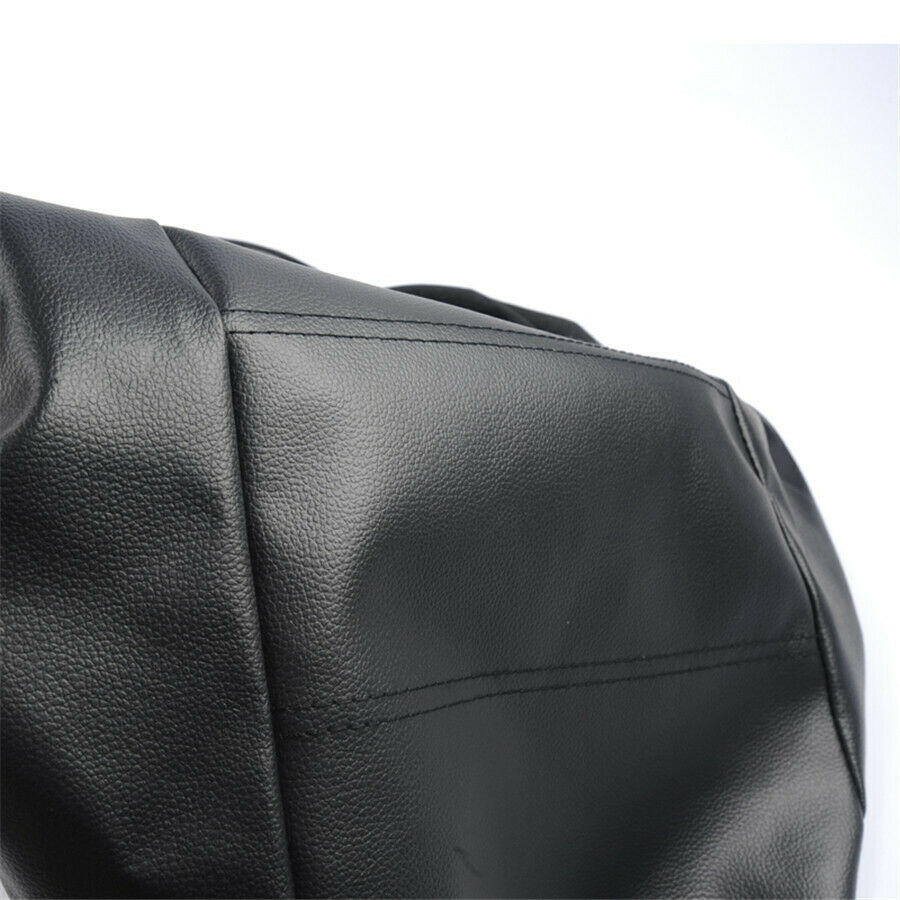 Black PU Leather Seat Cover Cushion Protector  Front +  Rear 5-seat For Car SUV