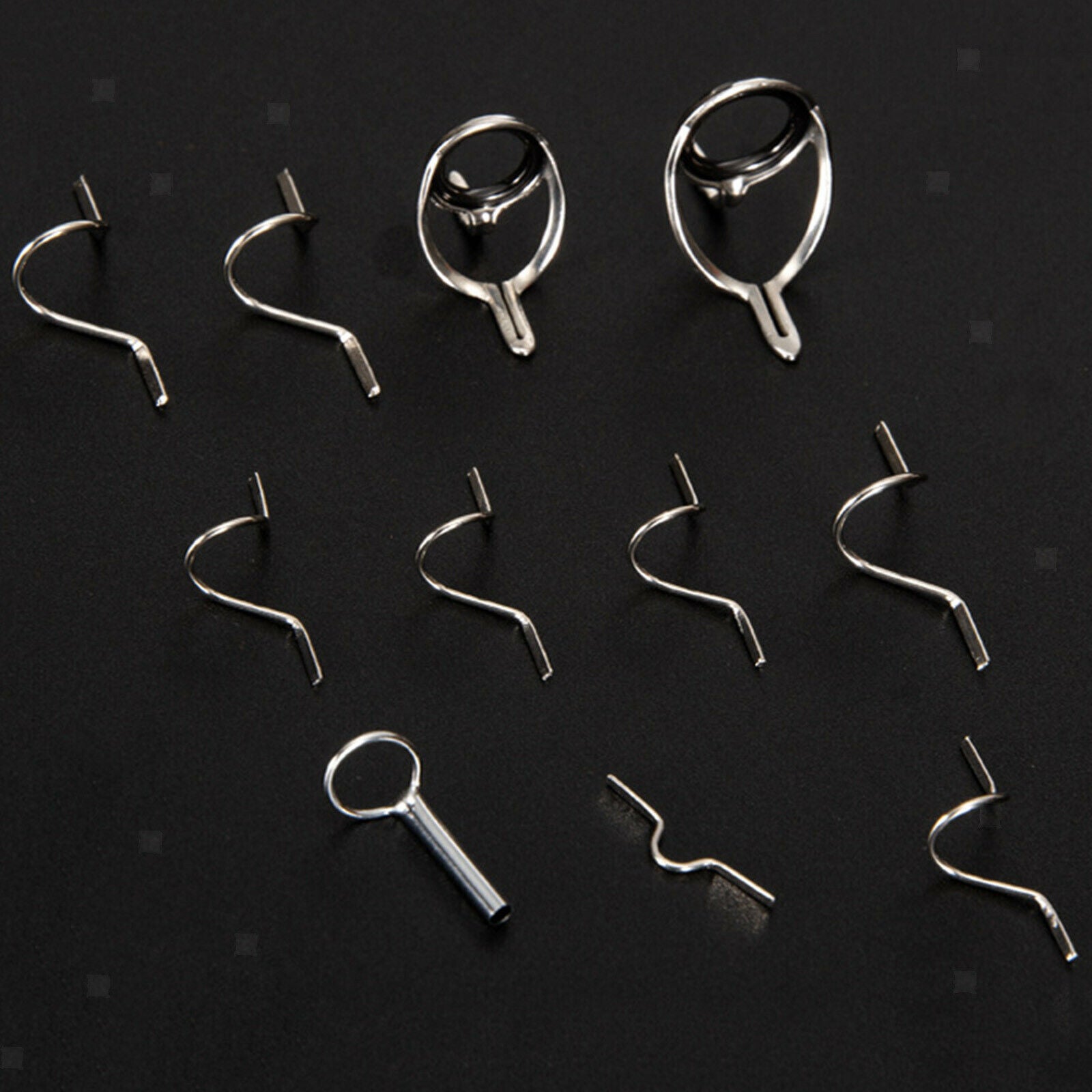 9FT Fly Fishing Rod Guide Building Tip Top Hook Eye Rings Kits Storage Case