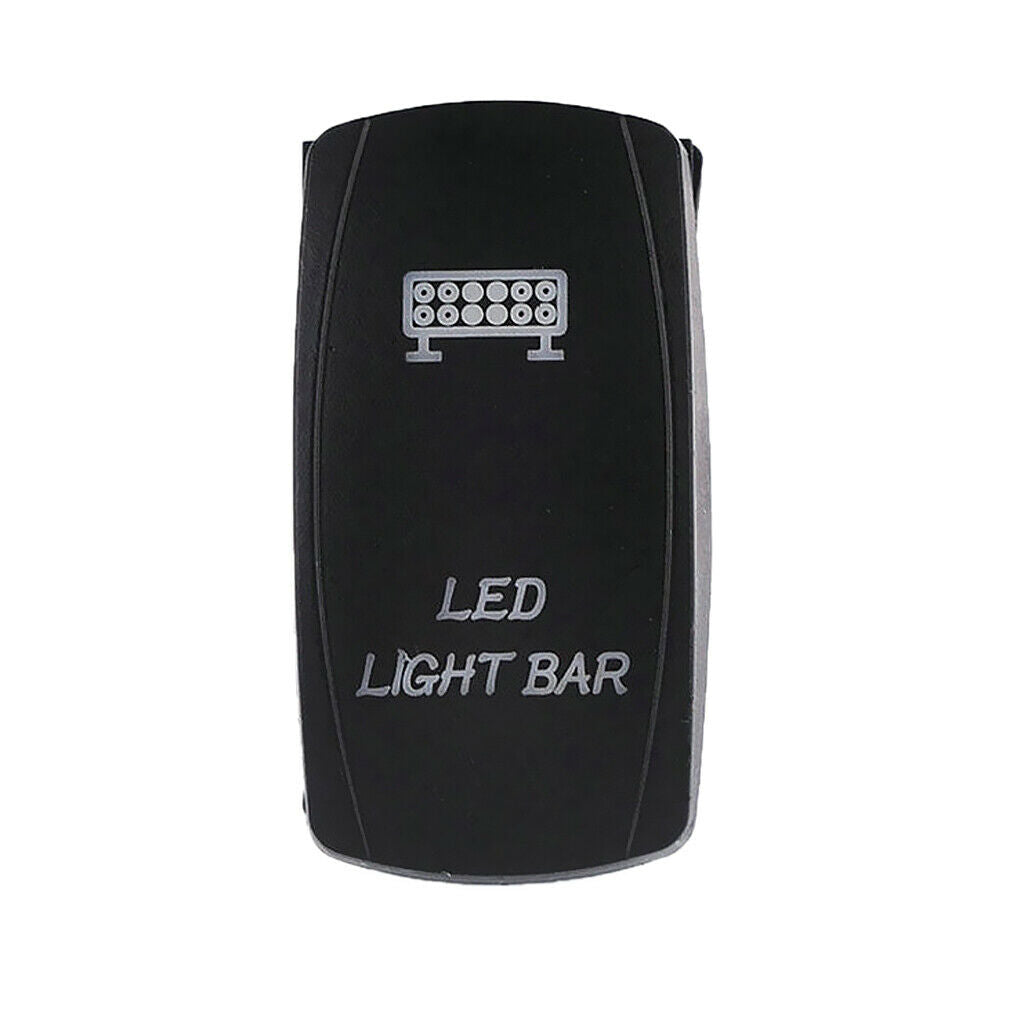 LED Light Bar Rocker Switch Blue Light ON-OFF For 12V/24V Vehicles