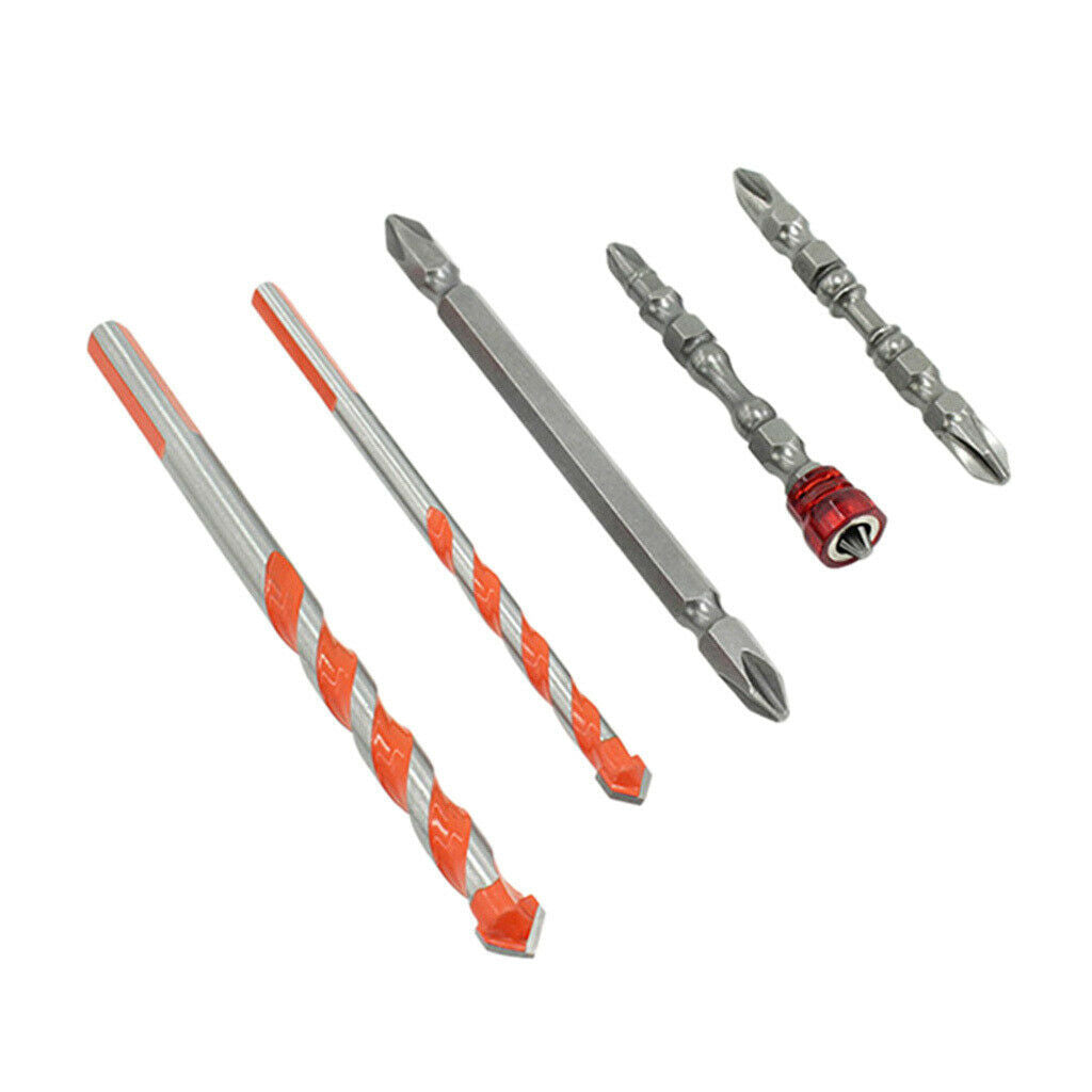 5x Multifunction Tile Glass Drill Bits Electric Screwdriver Batch Head