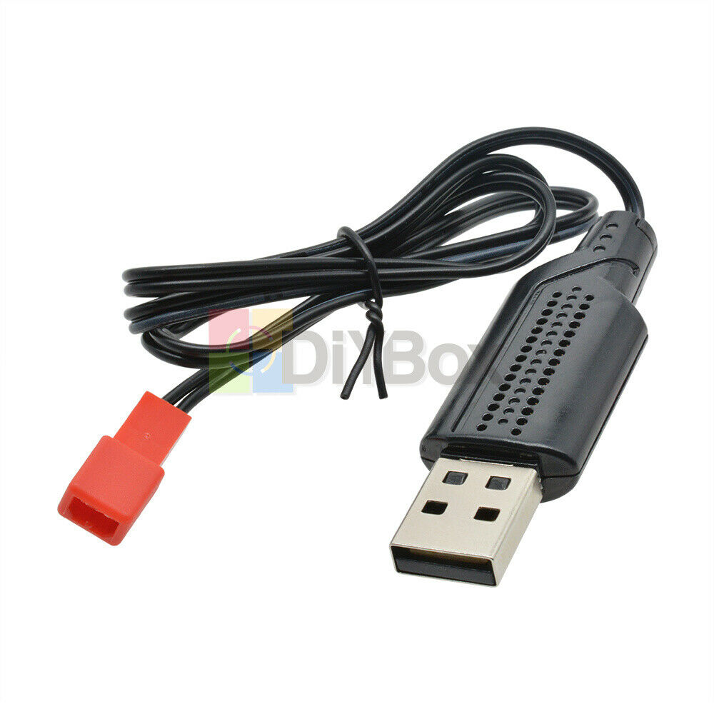 3.7V 500mA Output 1S Lipo Lithium Battery USB Cable Charger Red JST Female Head