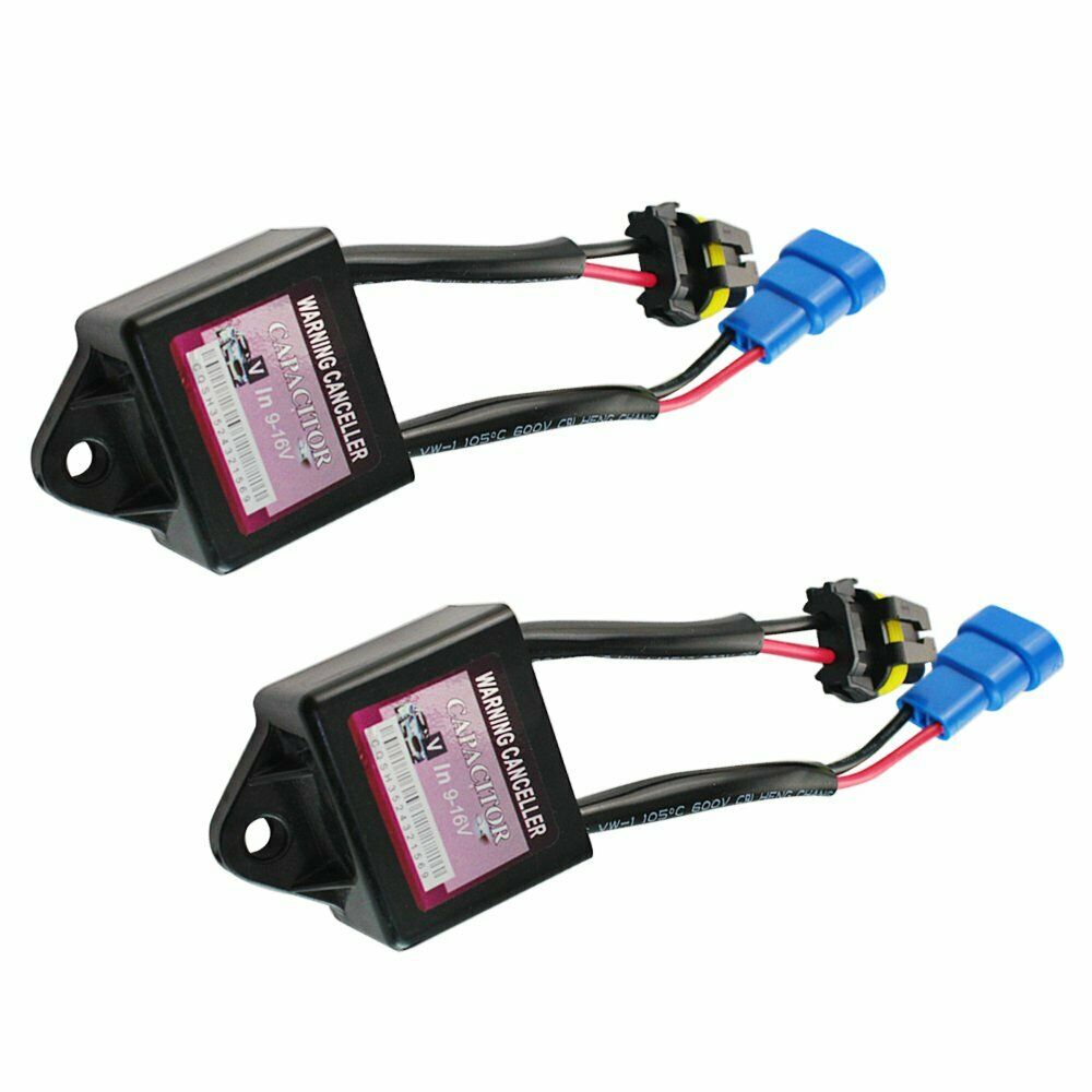 2X Xenon HID Warning Error Code Canceller Canbus Decoder Anti-Flicker Capacitors
