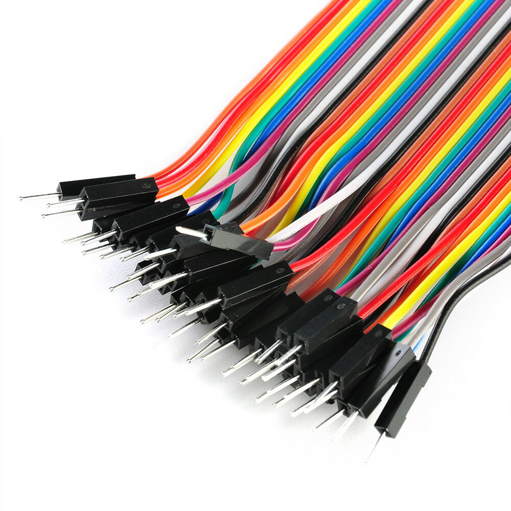 40pcs/pack 2.54mm Male to Male Breadboard Cable Jumper Wire Ribbon for Arduino