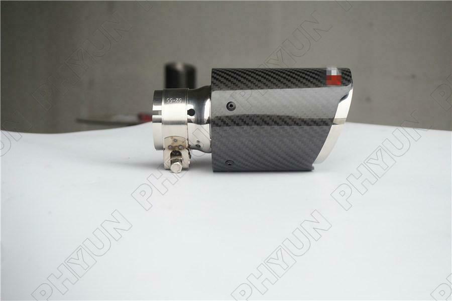 Carbon Fiber Exhaust Tip Tail Pipe Muffler 54mm Inlet 114mm Outlet Universal