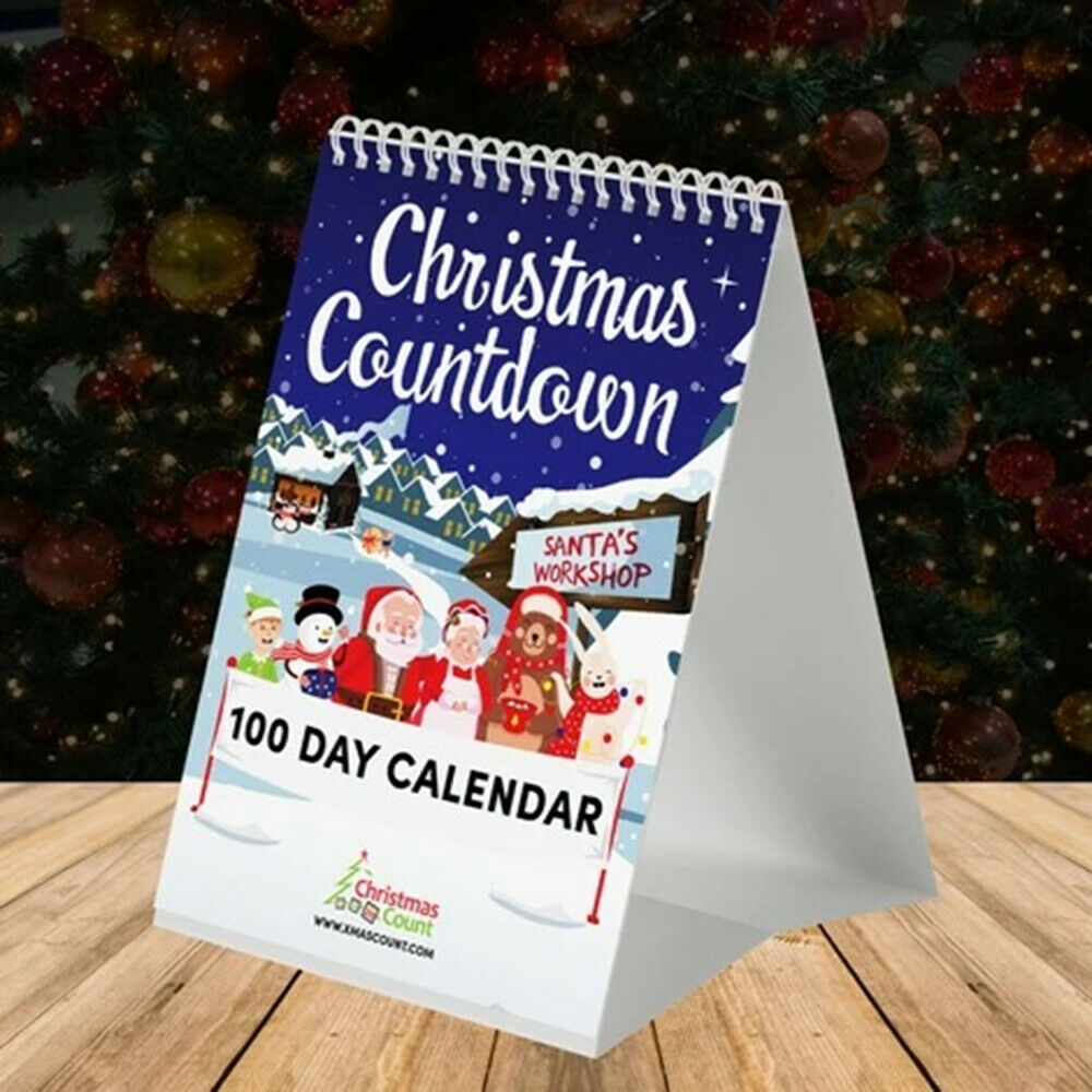 100 Days Christmas Countdown Desk Calendar 2021 Calendar Home Office Decorations