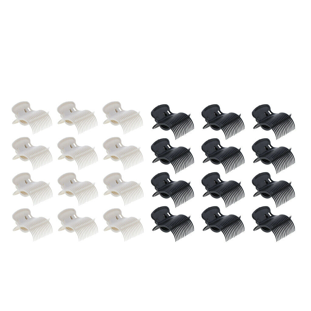 24Pcs Plastic Barber Roller Clip Dye Curler Clips Clamps Kit for Women Girls