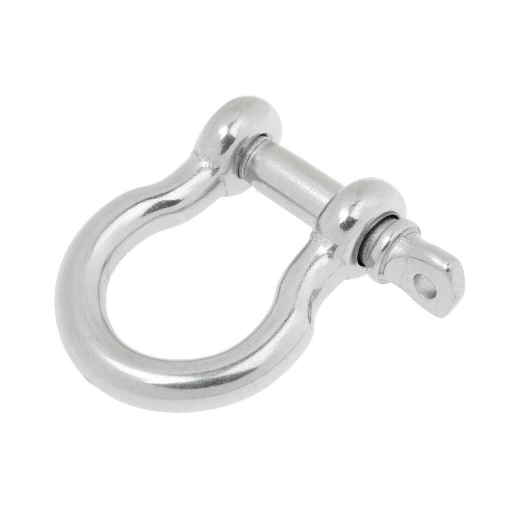 2pcs 6mm & 8mm Dee Shackle U loop D Shackle Pin Bow Chain Link Fastener