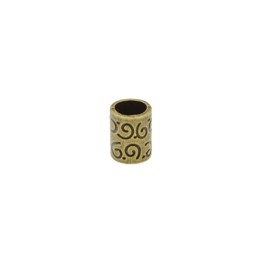 10 Pcs Bronze Hair Braid Rings Cylinder Dreadlock Hair Beads Jewelry Accessories